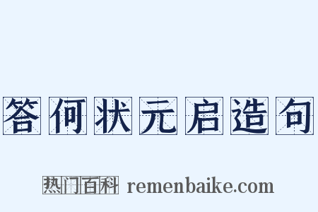 答何状元启造句是什么意思的图片